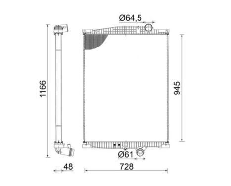 Radiator, engine cooling BEHR
