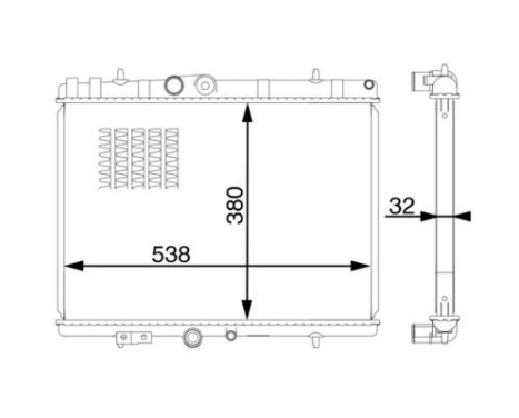 Radiator, engine cooling BEHR