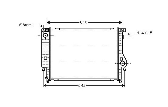 Radiator, engine cooling BW2047 Ava Quality Cooling