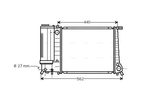 Radiator, engine cooling BW2081 Ava Quality Cooling