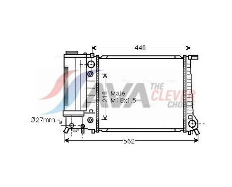 Radiator, engine cooling BW2082 Ava Quality Cooling