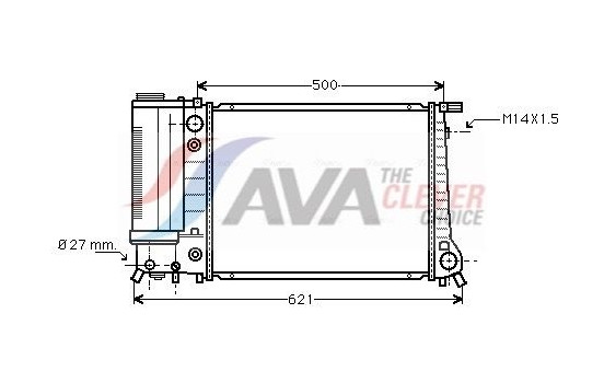 Radiator, engine cooling BW2084 Ava Quality Cooling