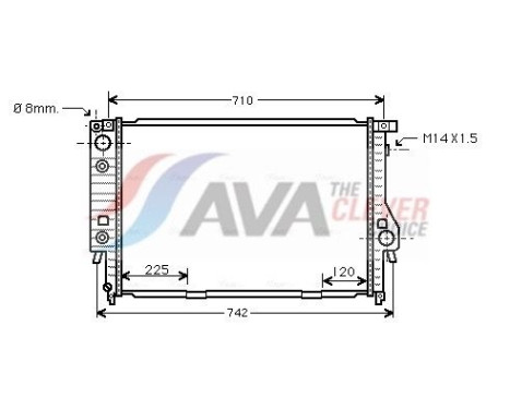 Radiator, engine cooling BW2094 Ava Quality Cooling