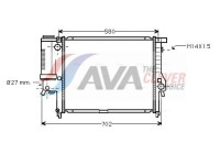 Radiator, engine cooling BW2121 Ava Quality Cooling