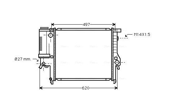 Radiator, engine cooling BW2124 Ava Quality Cooling