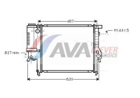 Radiator, engine cooling BW2124 Ava Quality Cooling