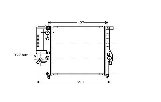 Radiator, engine cooling BW2125 Ava Quality Cooling