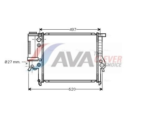 Radiator, engine cooling BW2125 Ava Quality Cooling