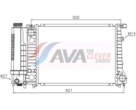 Radiator, engine cooling BW2135 Ava Quality Cooling