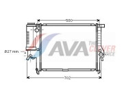 Radiator, engine cooling BW2140 Ava Quality Cooling