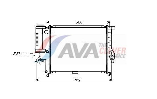 Radiator, engine cooling BW2140 Ava Quality Cooling