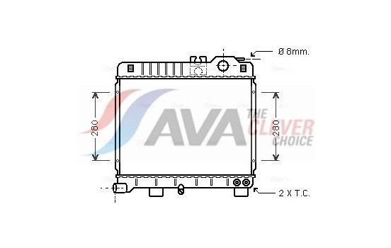 Radiator, engine cooling BW2151 Ava Quality Cooling