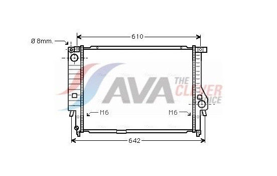 Radiator, engine cooling BW2167 Ava Quality Cooling