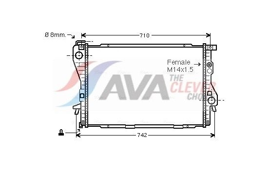 Radiator, engine cooling BW2176 Ava Quality Cooling