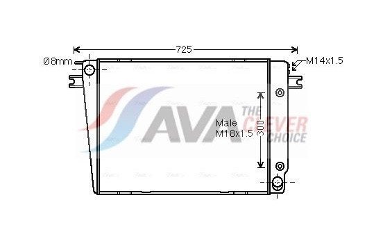 Radiator, engine cooling BW2251 Ava Quality Cooling