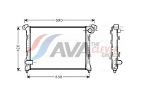 Radiator, engine cooling BW2286 Ava Quality Cooling