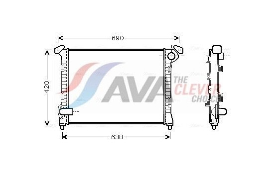 Radiator, engine cooling BW2286 Ava Quality Cooling