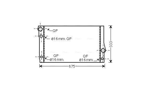 Radiator, engine cooling BW2354 Ava Quality Cooling