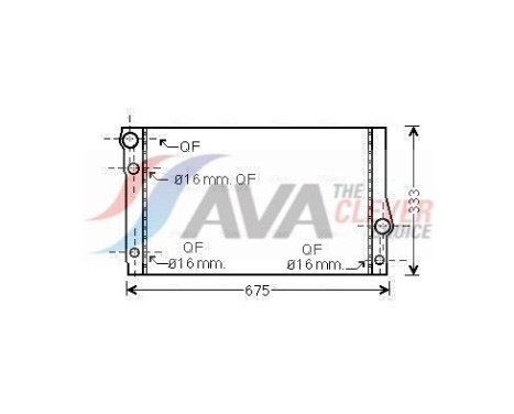 Radiator, engine cooling BW2354 Ava Quality Cooling