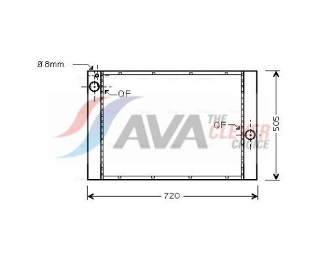 Radiator, engine cooling BW2405 Ava Quality Cooling