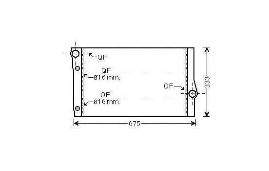 Radiator, engine cooling BW2410 Ava Quality Cooling