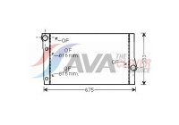 Radiator, engine cooling BW2410 Ava Quality Cooling