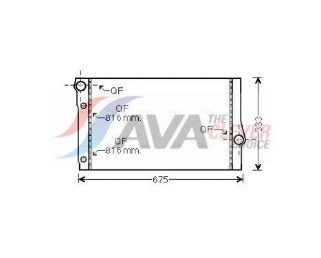 Radiator, engine cooling BW2410 Ava Quality Cooling