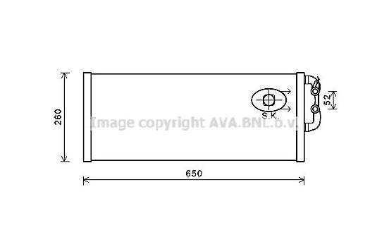 Radiator, engine cooling BW2422 Ava Quality Cooling