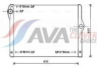 Radiator, engine cooling BW2430 Ava Quality Cooling