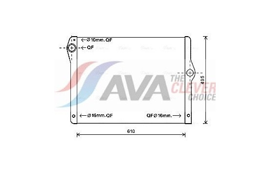 Radiator, engine cooling BW2430 Ava Quality Cooling