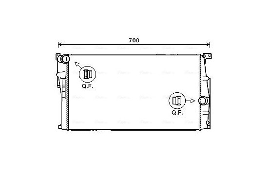 Radiator, engine cooling BW2446 Ava Quality Cooling