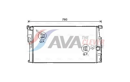 Radiator, engine cooling BW2446 Ava Quality Cooling