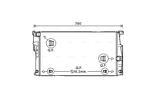 Radiator, engine cooling BW2447 Ava Quality Cooling