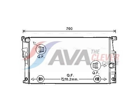 Radiator, engine cooling BW2447 Ava Quality Cooling