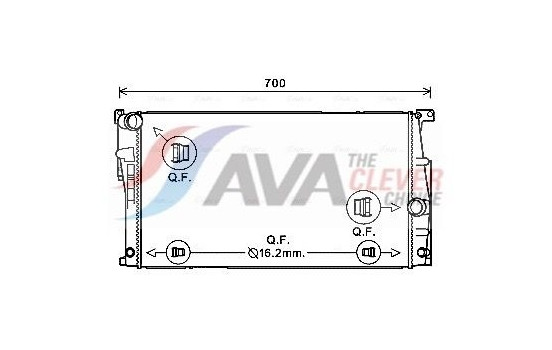 Radiator, engine cooling BW2447 Ava Quality Cooling