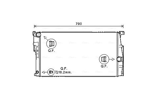 Radiator, engine cooling BW2453 Ava Quality Cooling