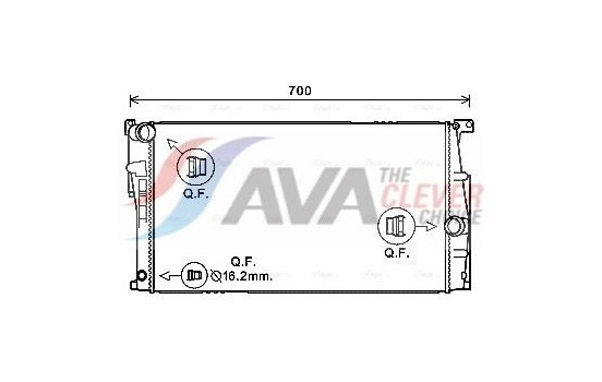 Radiator, engine cooling BW2453 Ava Quality Cooling