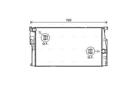 Radiator, engine cooling BW2455 Ava Quality Cooling