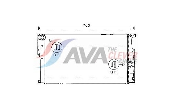 Radiator, engine cooling BW2455 Ava Quality Cooling