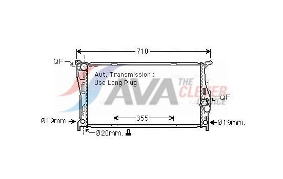 Radiator, engine cooling BW2542 Ava Quality Cooling