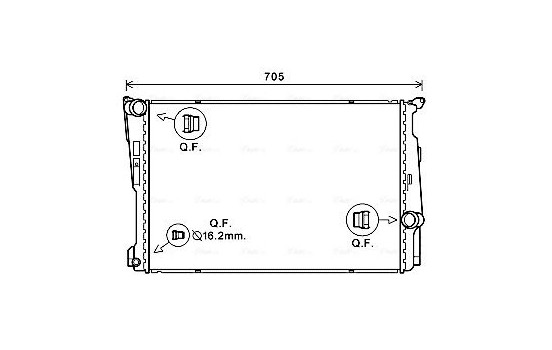 Radiator, engine cooling BW2546 Ava Quality Cooling