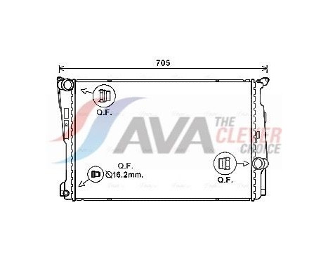 Radiator, engine cooling BW2546 Ava Quality Cooling