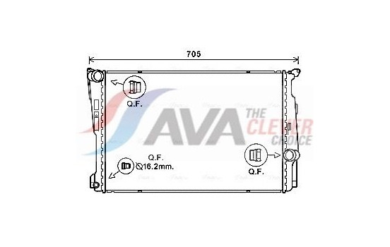 Radiator, engine cooling BW2546 Ava Quality Cooling
