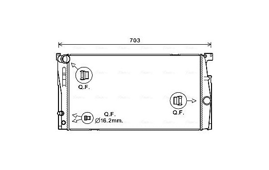 Radiator, engine cooling BW2549 Ava Quality Cooling