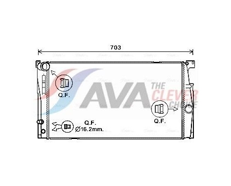Radiator, engine cooling BW2549 Ava Quality Cooling