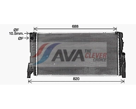 Radiator, engine cooling BW2585 Ava Quality Cooling, Image 2