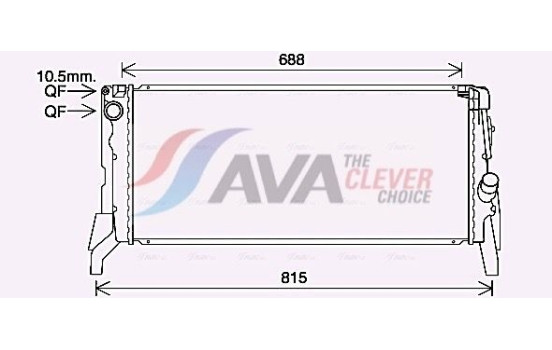 Radiator, engine cooling BW2587 Ava Quality Cooling, Image 3
