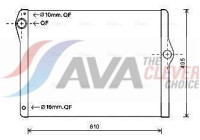 Radiator, engine cooling BW2596 Ava Quality Cooling