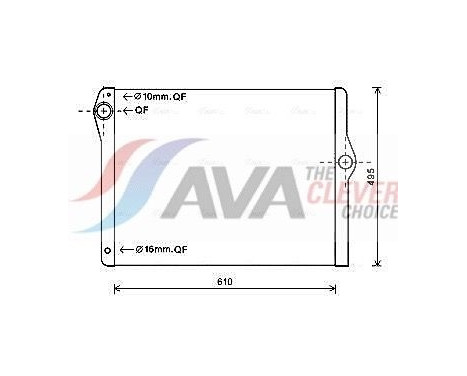 Radiator, engine cooling BW2596 Ava Quality Cooling