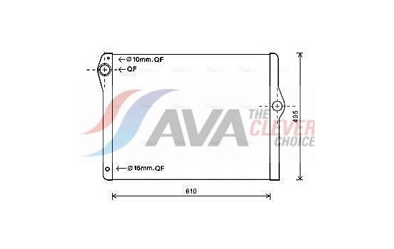 Radiator, engine cooling BW2596 Ava Quality Cooling